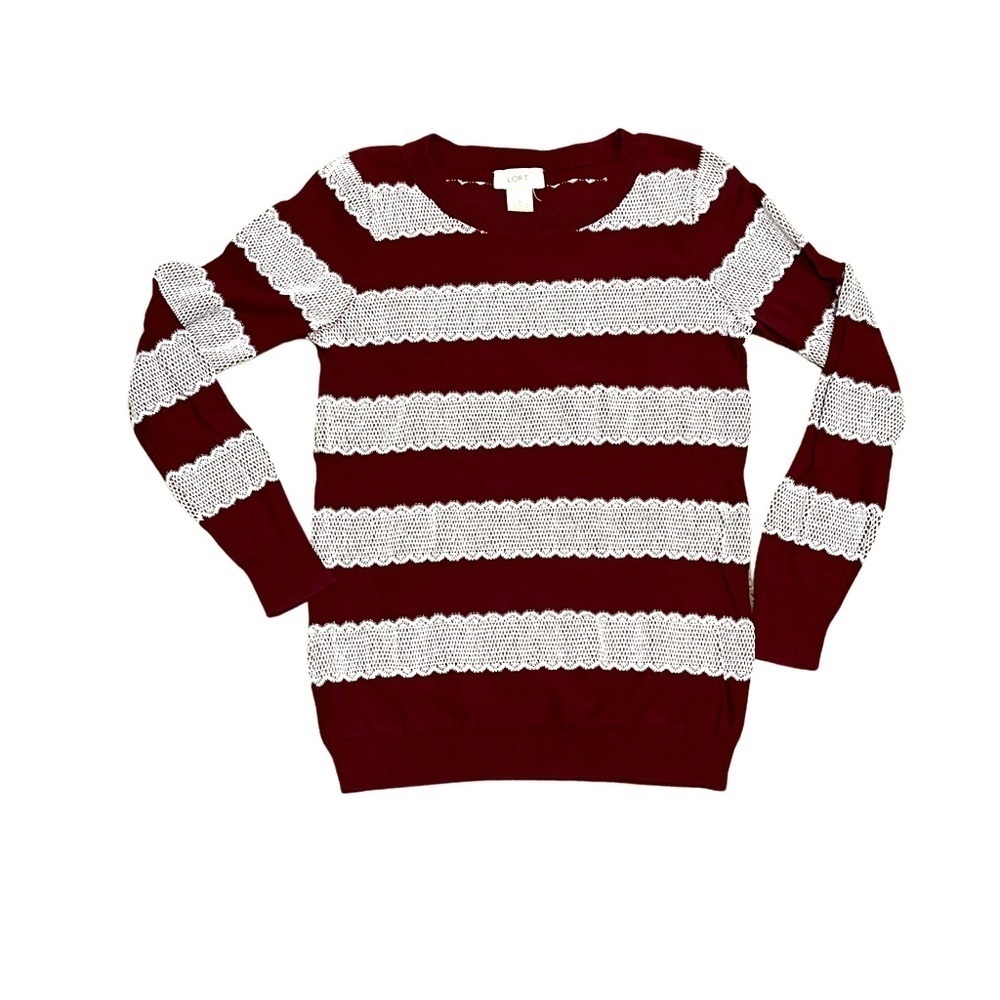 Loft Lace Appliqué Sweater